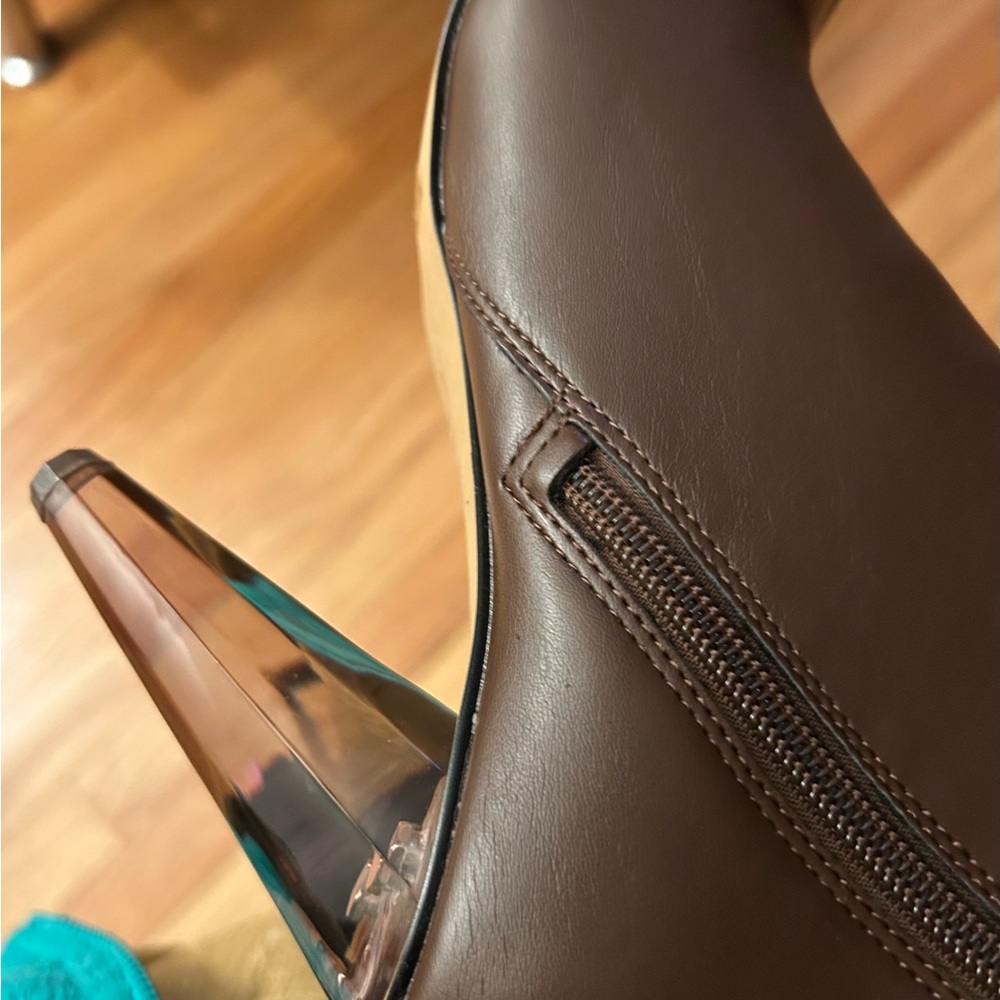 New in box Mateo by INC Women’s Brown Pointed Toe Stiletto Boots - Picture 3 of 7